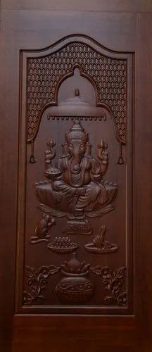 Teak Wood Main Door Designs With Ganesh Bmp I