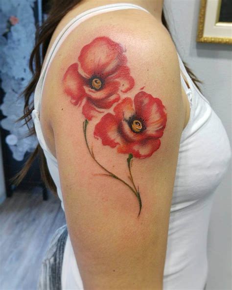 California Poppy Tattoo Sleeve 60 Well Formed Poppy Tattoos On Back