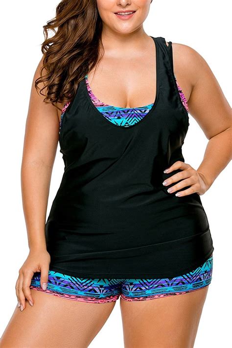 Womens Clothing Swimsuits And Cover Ups Tankinis Womens Plus Size 3