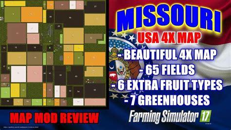 Fs17 Missouri Usa 4x Map Map Mod Review Youtube