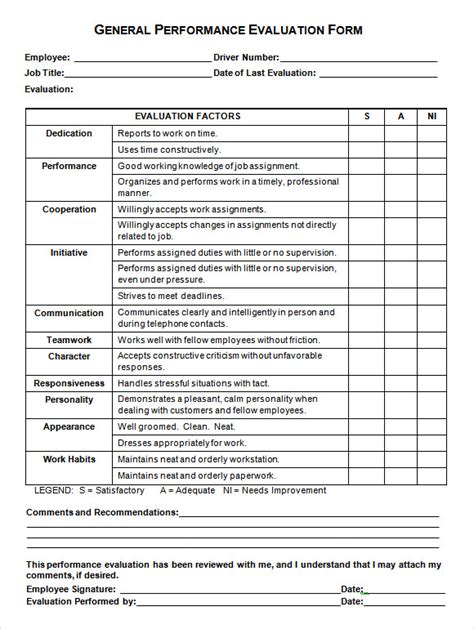 Employee Performance Review Template Word Doctemplates