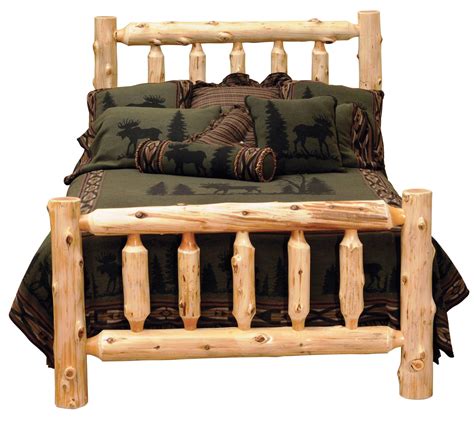 Cedar Queen Log Bed From Fireside Lodge 10040 Coleman Furniture