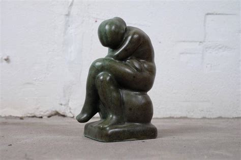 Bornholm Ceramics Figure By L Hjorth The Mourning Woman At 1stdibs