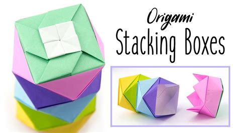 Origami Stacking Boxes Tutorial ♥︎ Paper Kawaii Youtube