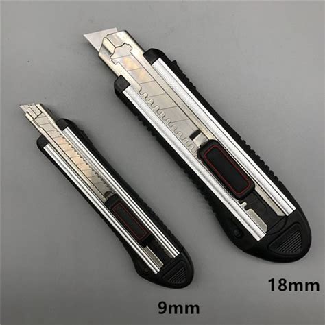 Small 9mm Aluminum Retractable 5 Blade Auto Loading Paper Cutting Knife