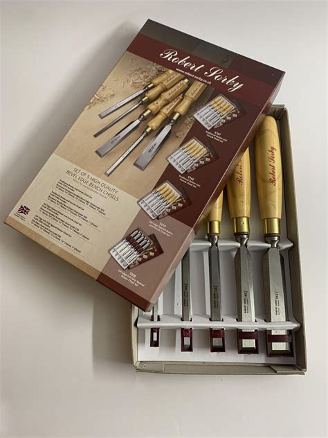 Robert Sorby Boxed Set Of 5 Traditional Bevel Edged Chisels Classic