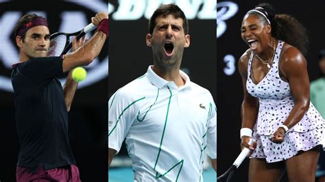 Australian Open 2020 Roger Federer Novak Djokovic And Serena Williams