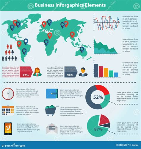 Business Infographic Flat Design Stock Vector Illustration Of