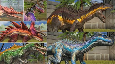 All Super Hybrids Dinosaurs All Max Level All Evolutions Jurassic