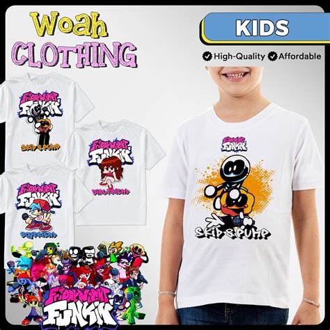 Friday Night Funkin Shirt For Kids Sarvente Skid And Pump Tshirt Kids