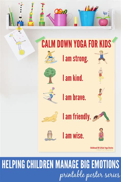 Calm Down Yoga Routine For Kids Printable 2022