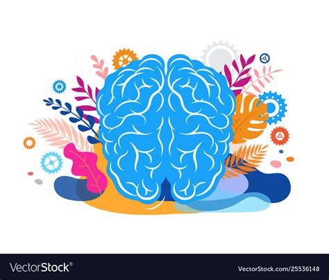 Brain Mind And Mindfulness Concept Royalty Free Vector Image