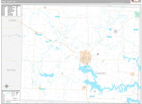 Henry County Mo Wall Map Premium Style By Marketmaps Mapsales