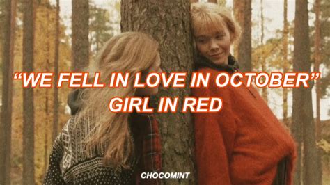 [和訳]we fell in love in october - girl in red - YouTube