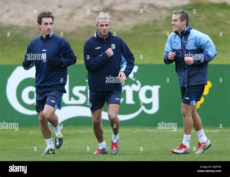 David Beckham England Training Stock Photo Alamy
