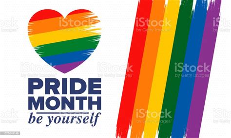 6月の Lgbt プライド月間レズビアンゲイバイセクシャルトランスジェンダー毎年祝われるlgbt フラグ虹の愛のコンセプト人権と寛容ポスターカードバナー背景ベクトル Ilu Lgbt