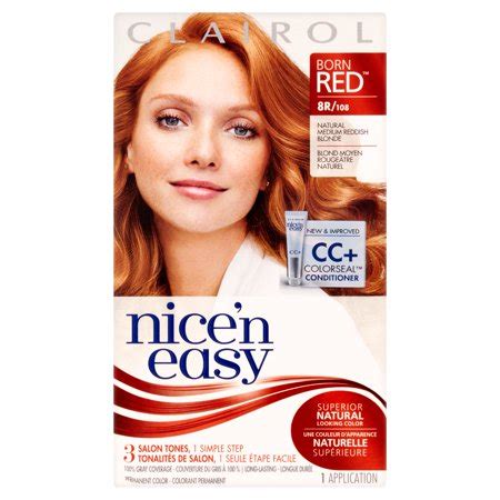 Permanent home hair colour crème hair dye natural looking colour with a blend of 3 salon tones and highlights in 1 simple step Clairol Nice 'n Easy Permanent Hair Color, Natural Medium ...
