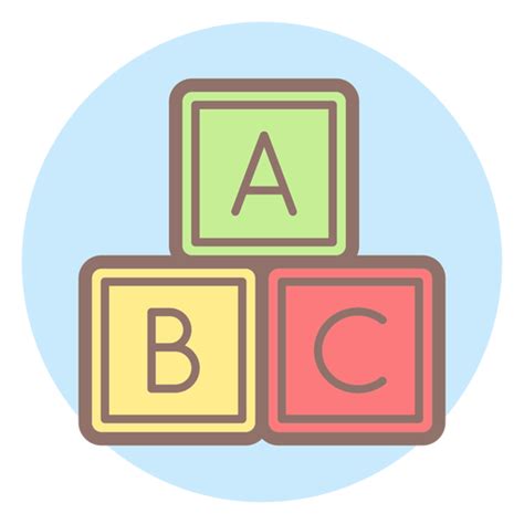 Baby Letter Cubes Circle Icon Transparent Png And Svg Vector File
