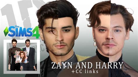 Sims 4 Cas Zayn And Harry 😍💘 Satisfying Cc Build Cc Links Youtube