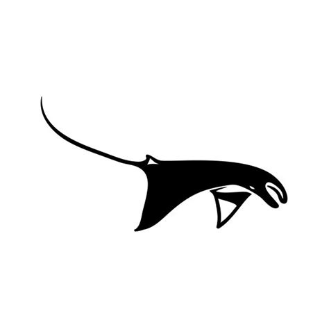 Simple Color Vinyl Manta Ray Sea Creature Stickers Factory