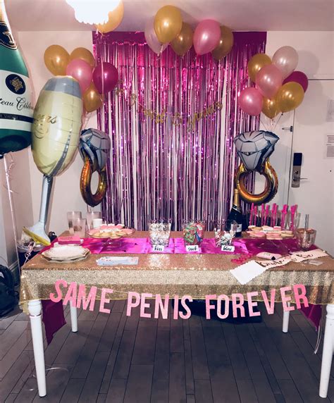 Bachelorette Party Setup Classy Gold And Pink Theme Bachlorette Party