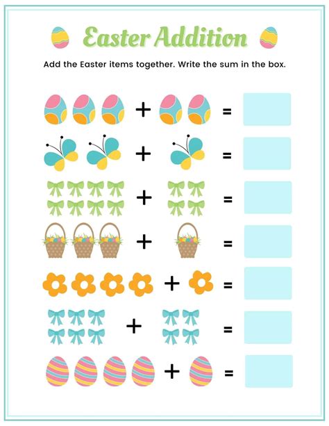 Easter Math Worksheets Fun And Free