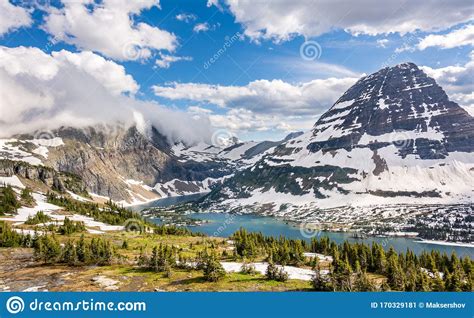 Hidden Lake Glacier National Park Montana Usa Stock Image Image Of