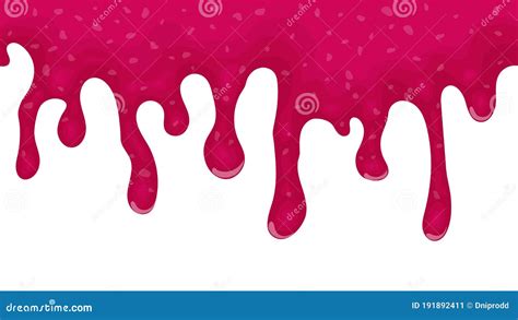 Pink Dripping Liquid Slime Stock Vector Illustration Of Dripping