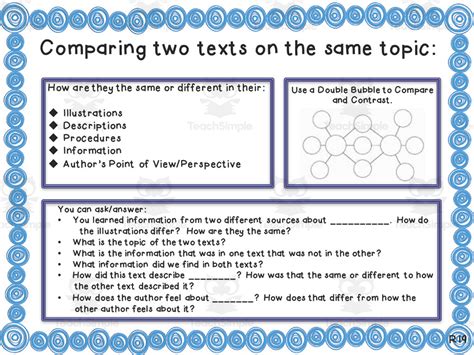 Comparing Two Texts Anchor Chart By Teach Simple