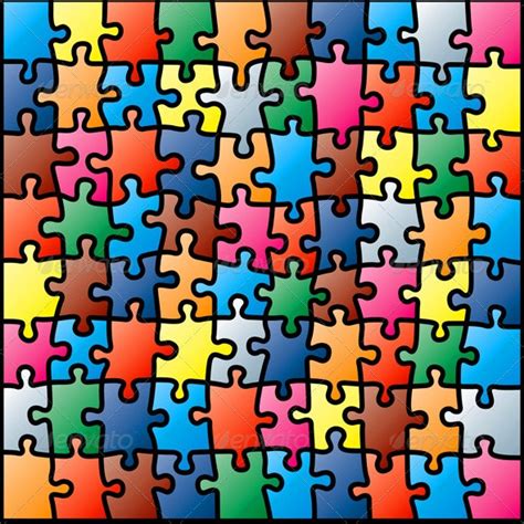 Jigsaw Puzzle Background Vectors Graphicriver