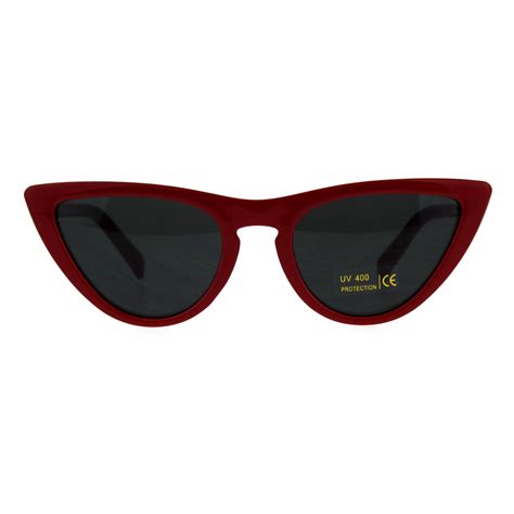 womens cat eye keyhole gothic plastic diva sunglasses red black