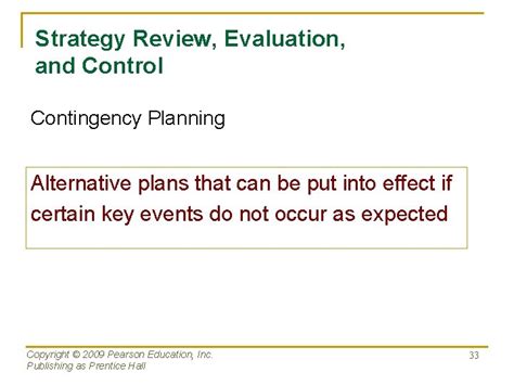 Chapter 9 Strategy Review Evaluation And Control Strategic