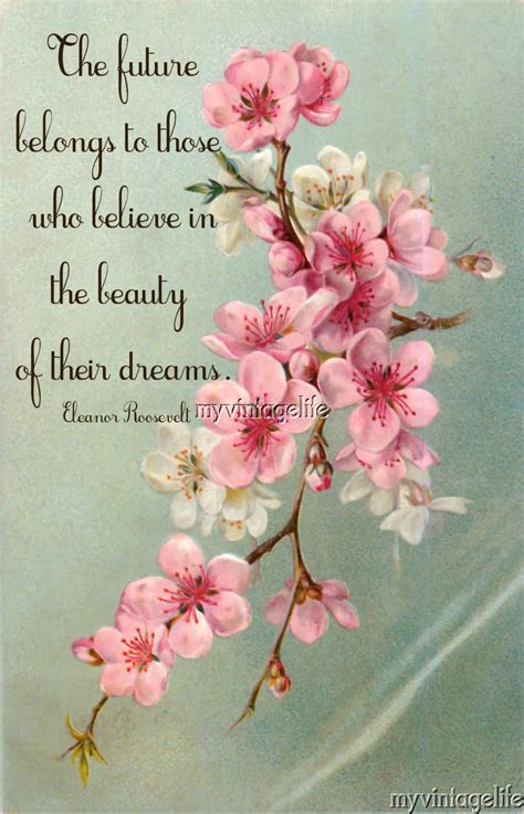 Powerful collection of profoundly inspirational cherry blossom quotes will make you look at life differently and help you live a meaningful life. Details about Believe in your Dreams Eleanor Roosevelt Quote Quilting Fabric Block | Cherry ...