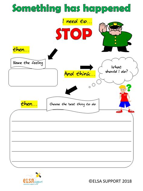 Stop Think Act Worksheets