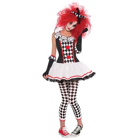 adult harley quinn costume harlequin clown circus jester masquerade fancy dress s xxl in