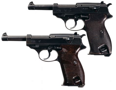 Collectors Lot Of Two P 38 Pistols A Post War French Proofed Mauser