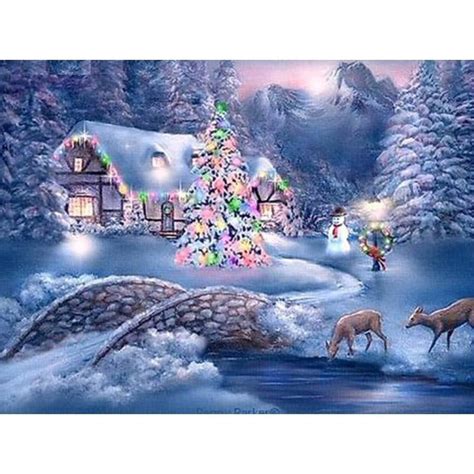 2020 Diamond Mosaic Winter 5d Diy Diamond Painting Landscape Snow Full