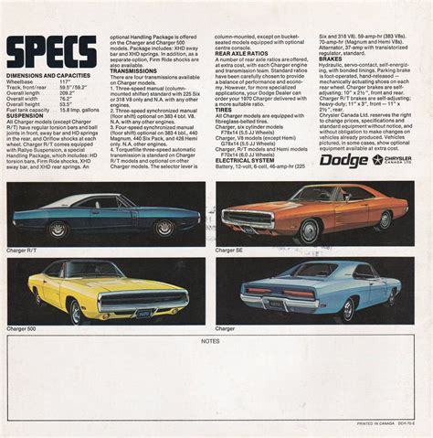 1970 Dodge Charger Brochure