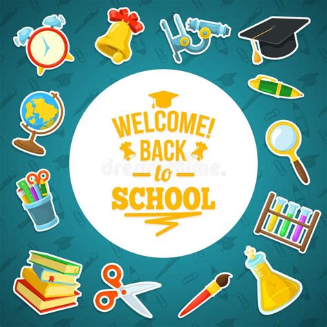 Welcome Back To School Stock Vector Illustration Of Student 56957462