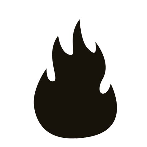 Flame fire black silhouette design - Transparent PNG & SVG vector file png image