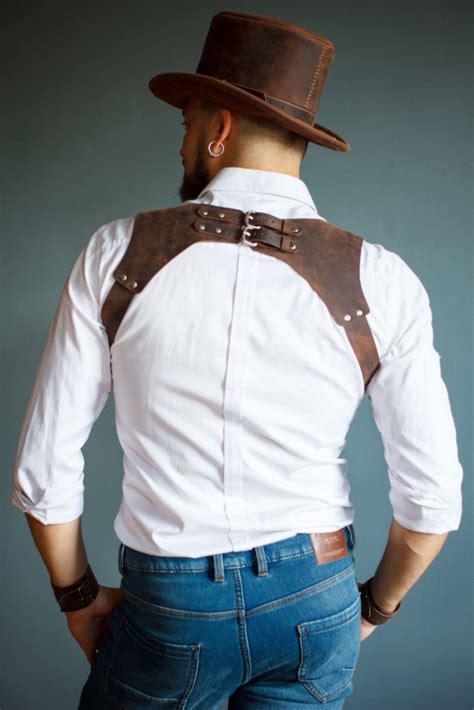 Mens Leather Suspenders Desiredleather