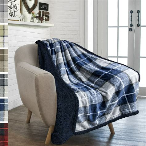 pavilia premium sherpa throw blanket for couch sofa | soft micro plush 