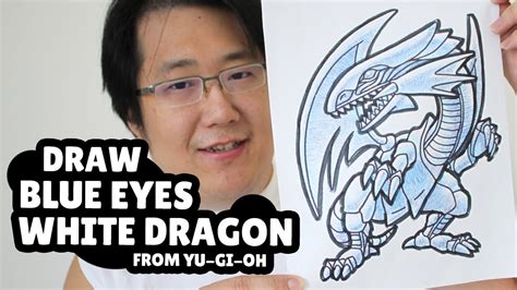 How To Draw Blue Eyes White Dragon From Yu Gi Oh Easy Step By Step Draw Along Youtube