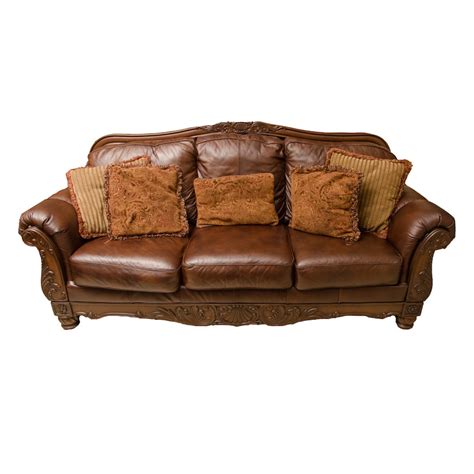 North Shore Leather Sofa By Ashley Furniture Ebth