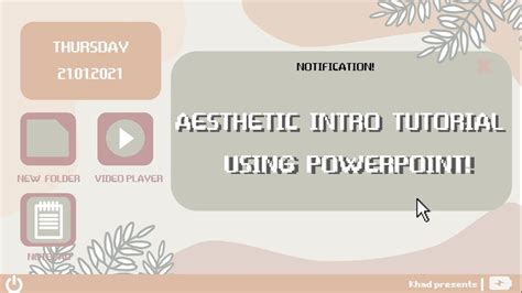 Aesthetic Intro Animation Using Powerpoint Tutorial Youtube