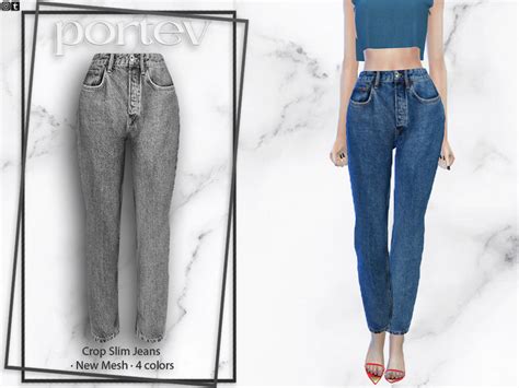 The Sims Resource Crop Slim Jeans