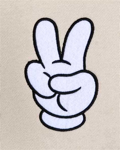 Mickey Mouse Peace Sign Pullover Sweatshirt