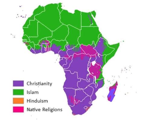Religion Map Of Africaare There Any Important Orthodox Populations In