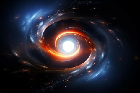 Premium Ai Image Black Hole Wormhole Gravity In The Galaxy Space The