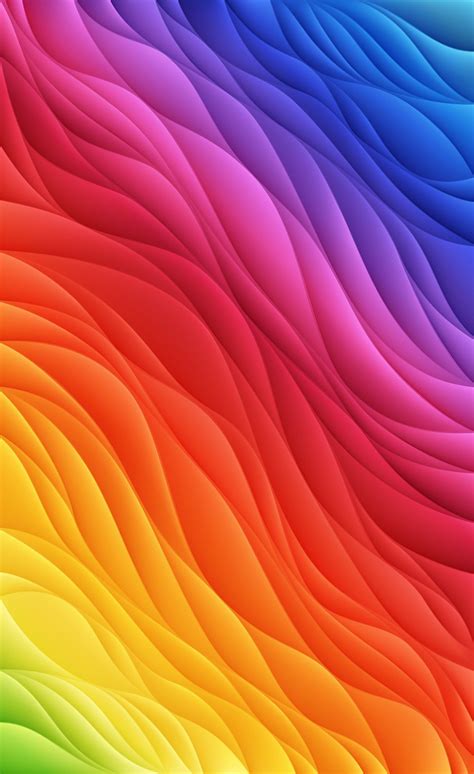 Colourful Waves Rainbow Colourful Colors Abstract Art Colorful
